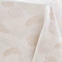 Nappe rectangle 140x250cm Jacquard enduit Enola naturel-2