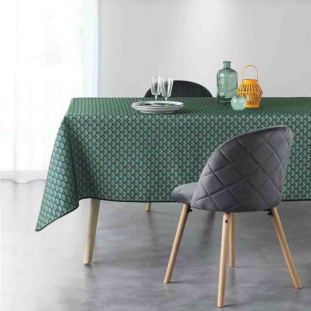 Nappe rectangle 150x240cm polyester imprime Artchic vert