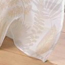 Rideau à oeillets 140x240cm voile sable imprime Métallise Melisse-3