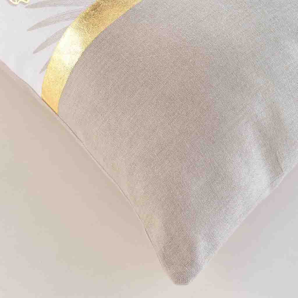 Coussin déhoussable compressée 45x45cm coton/polyester imprimé metal Melisse des places-1