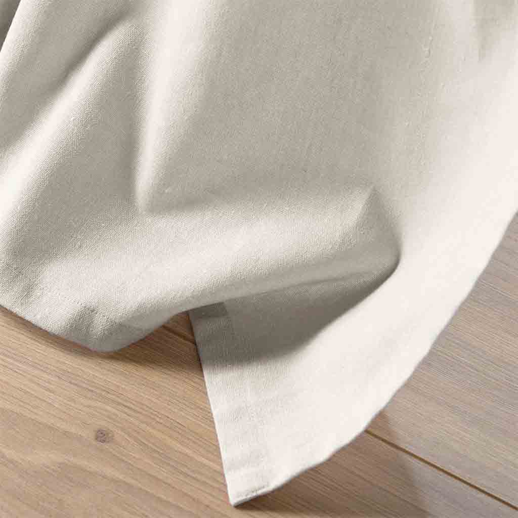 Rideau à oeillets 140x240cm coton/polyester + top Métallise + pompon Melisse-3