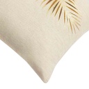 Coussin déhoussable compressé 45x45cm polycoton imprimé métallise Isadora ocre des places-3