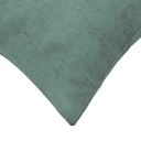 Coussin déhoussable compresse 60X60cm effet lin tisse Nando cedre-3
