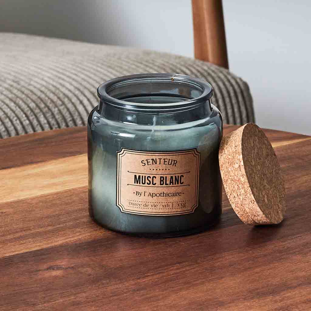 Bougie parfumée pot apoticaire H10cm M12-3