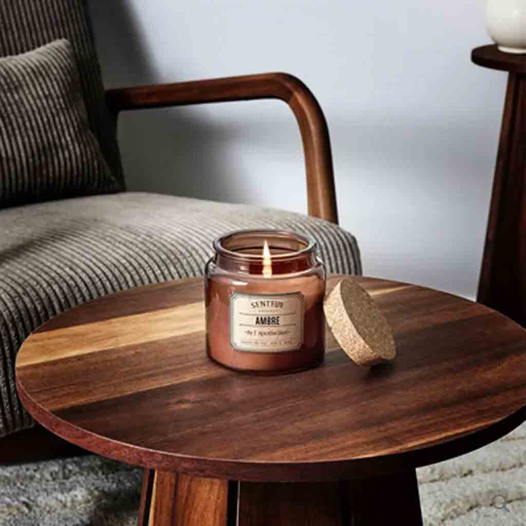 Bougie parfumée pot apoticaire H6.5cm M12-2