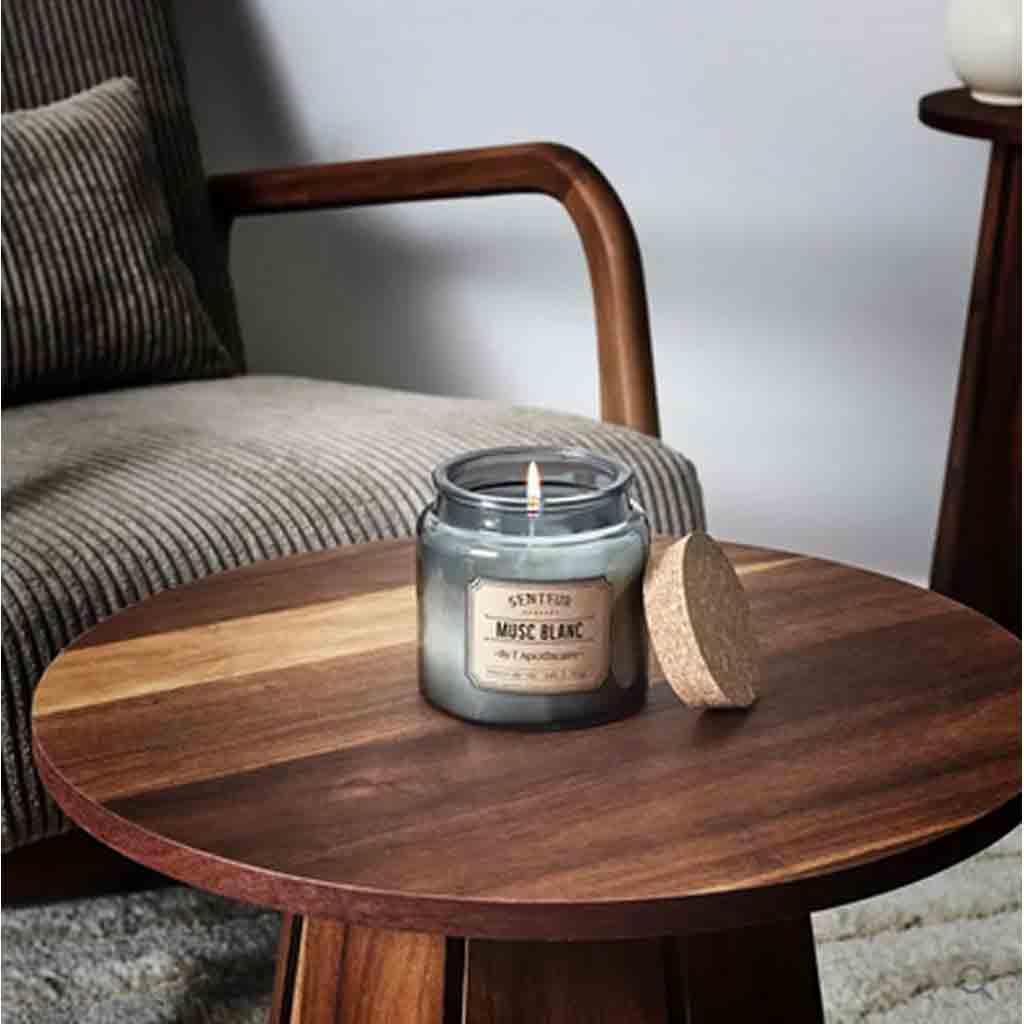 Bougie parfumée pot apoticaire H6.5cm M12-3