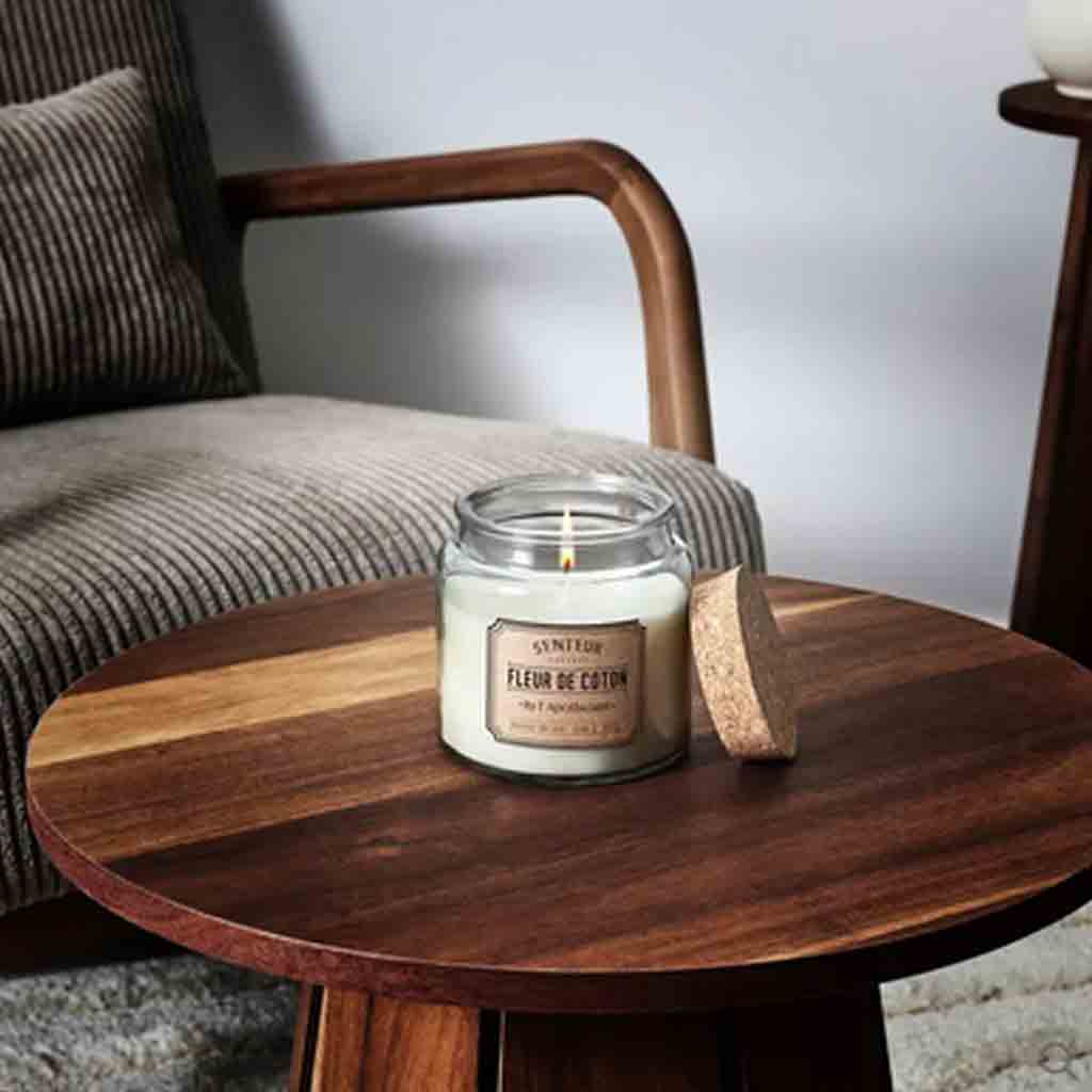 Bougie parfumée pot apoticaire H6.5cm M12-4