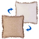 Coussin effet raphia dehoussable 40x40cm M6