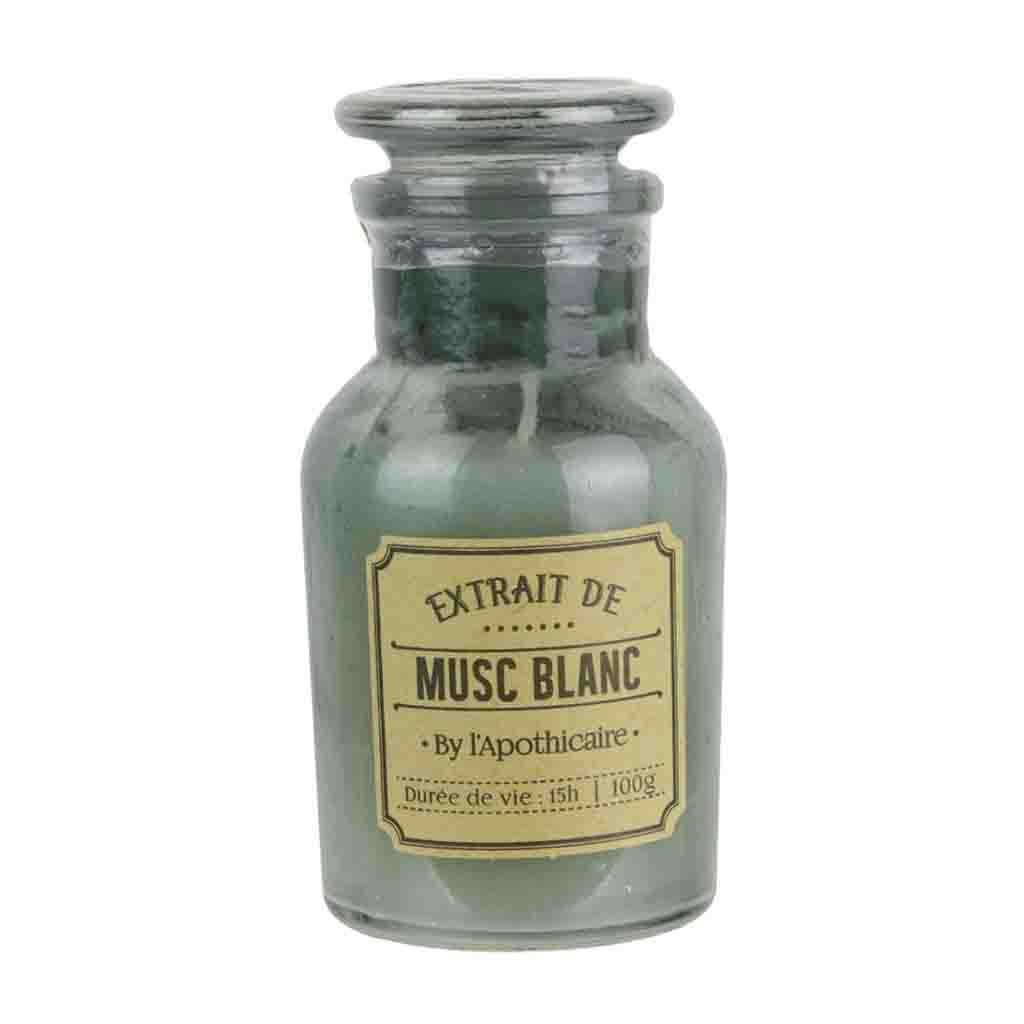 Bougie parfumée top verre apothicaire H11.6cm M24