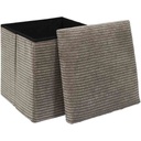 Coffre pouf pliable cotele Scott taupe M4-2