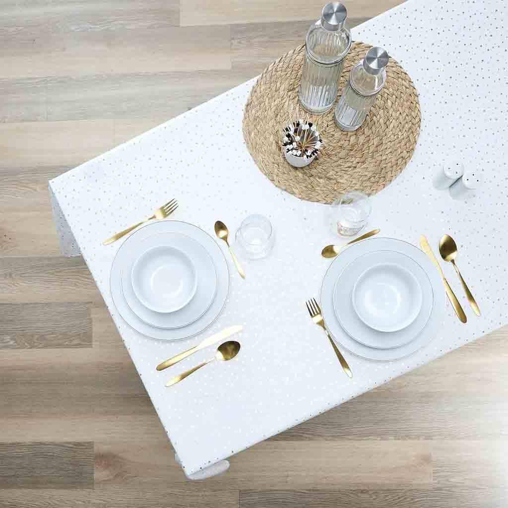 Nappe motif étoile dorée 140x250cm M6