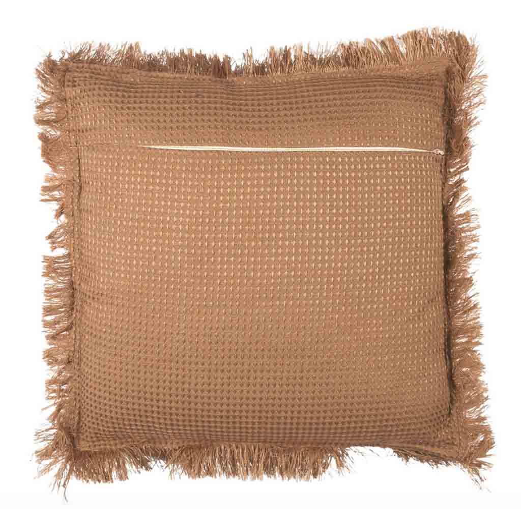 Coussin gauffre Ocre 40x40cm M6-1