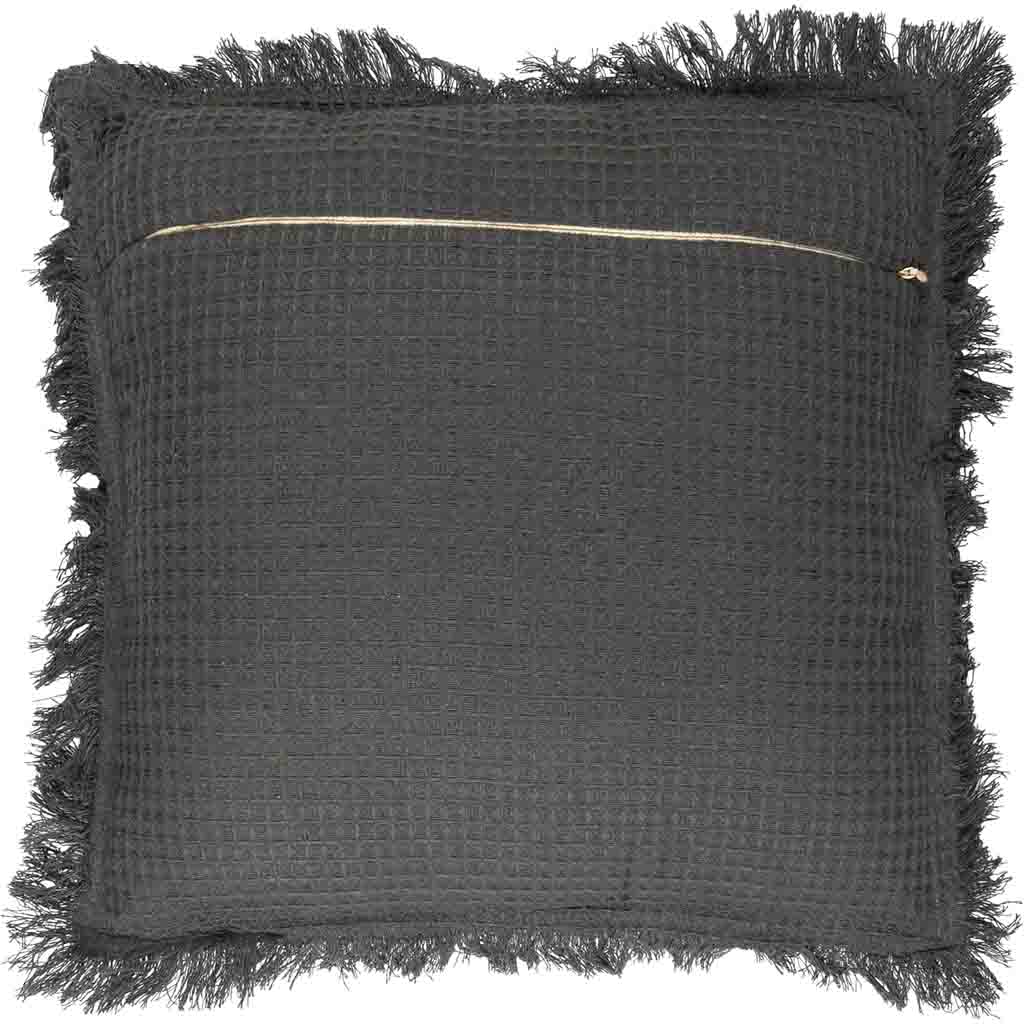 Coussin gauffre vert ANTHRACITE 40x40cm M6 