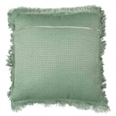 Coussin gauffre vert sauge 40x40cm M6