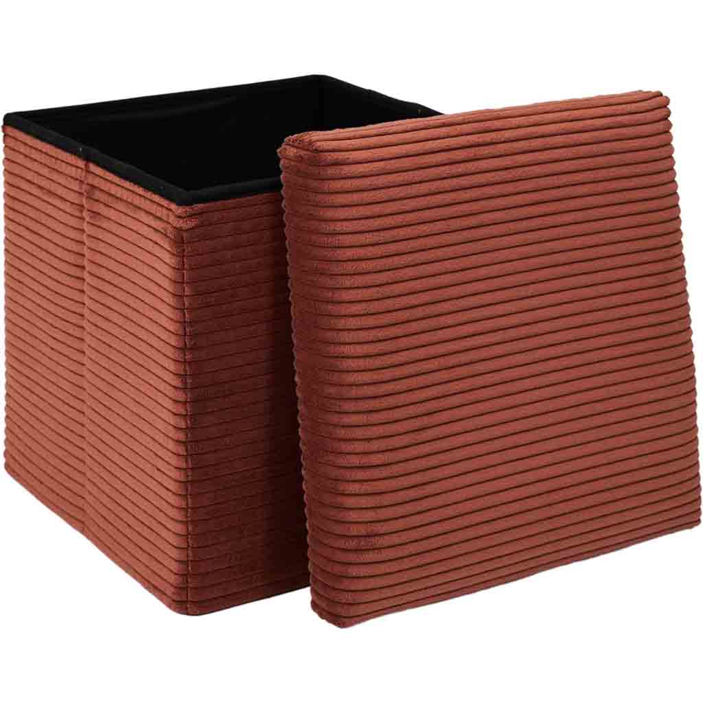 Coffre pouf pliable cotele Scott Terra M4