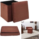 Coffre pouf pliable cotele Scott Terra M4