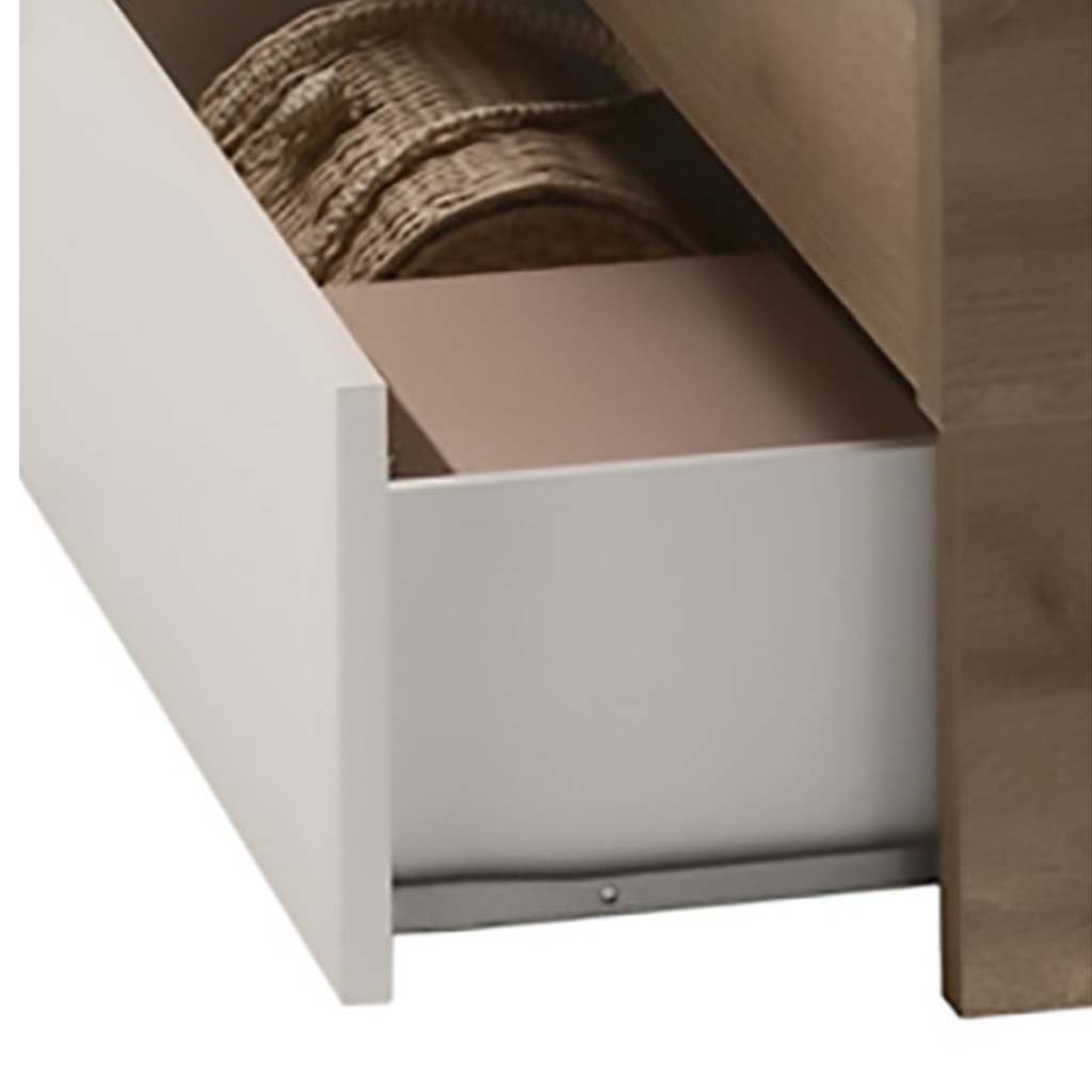 COM-LT5522K64904 Lit GLOBO 90x200 avec 1 tiroir laqué blanc - H91xL98xP215cm détails tiroir