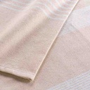 Couvre lit 2P 240x260cm coton/polyester tisse Adele naturel