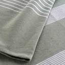 Couvre lit 2P 240x260cm coton/polyester tisse Adele sauge