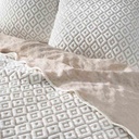 Couvre lit 2P matelas 220x240cm + 2 housse de coussin 60x60cm Jersey/microfibre Joana