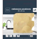 Credence adhésive 4 pièces 25x25cm mural Scale or