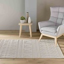 Tapis rectangle 120x170cm tisse plat relief valam 100% polypropylene