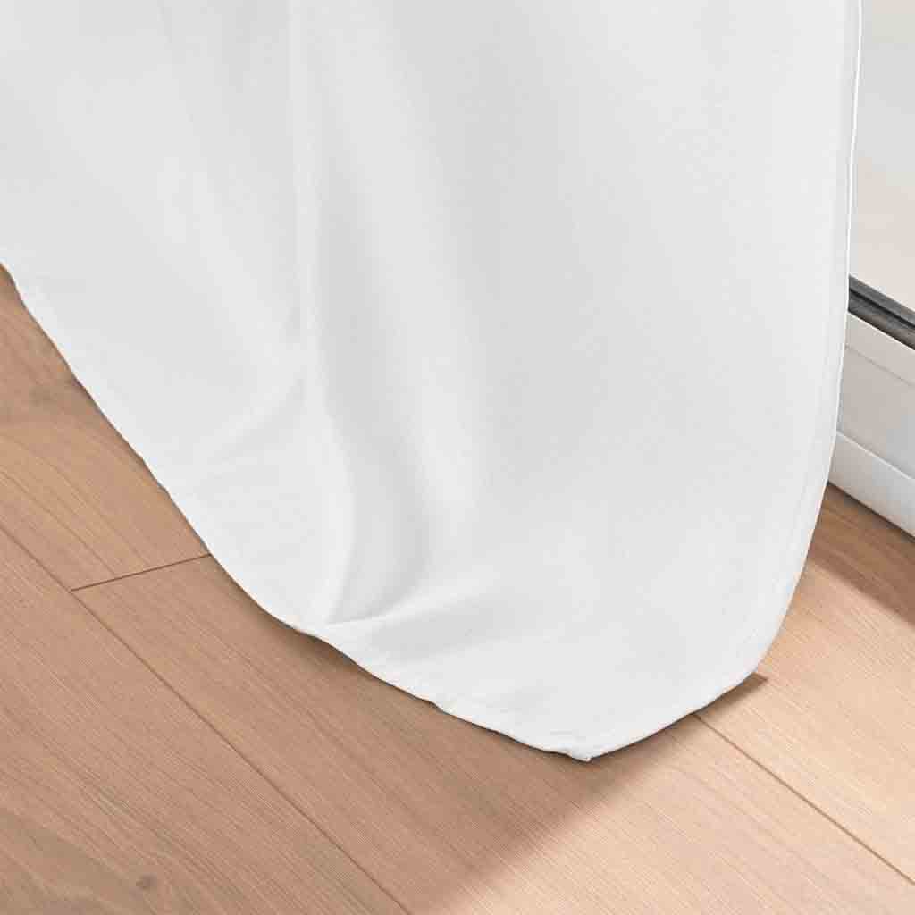 Rideau à œillets 135x240cm occultant Chambray uni Chinea blanc