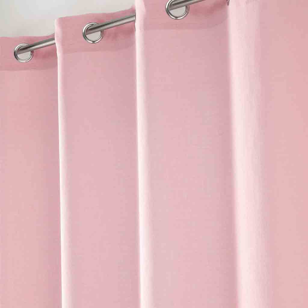 Panneau à oeillets 140x180cm voile tisse SOANE Rose