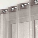 Panneau à oeillets 140x240cm voile sable Lissea taupe