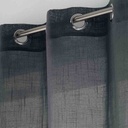 Panneau à œillets 140x240cm effet lin tissé ZAZY Anthracite