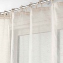 Panneau à nouettes 140x240cm voile effet lin tissé NORINE
