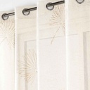 Panneau à oeillets 140x240cm voile sable applique Lotus