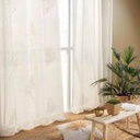 Panneau à oeillets 140x240cm voile sable applique Lotus