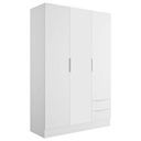 Armoire 3 portes 2 tiroirs H185xL122,6xP52,7cm