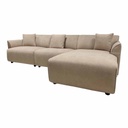 Sofa d'angle droite MILA H77xL282xM160cm Sand