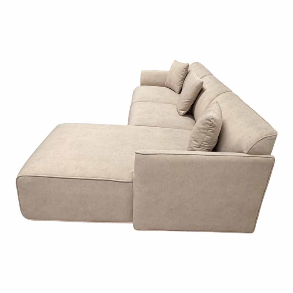 Sofa d'angle droite MILA H77xL282xM160cm Sand