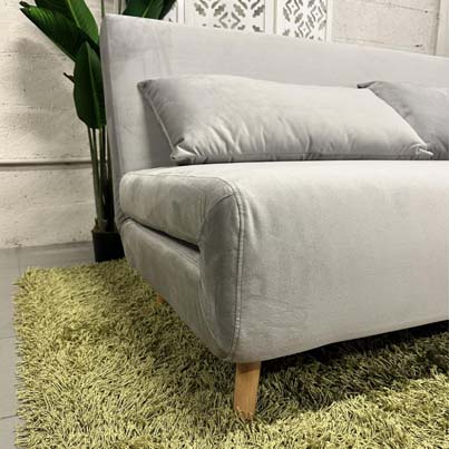 AD-LAH279N16P160-CR05 Canapé 3 places convertible lit CR5 Gris clair H82xL160xP95 - Couchage H26xL160xP190 vue2.