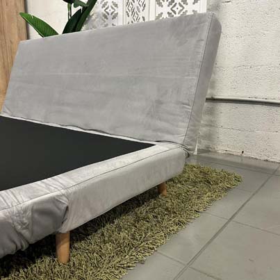 AD-LAH279N16P160-CR05 Canapé 3 places convertible lit CR5 Gris clair H82xL160xP95 - Couchage H26xL160xP190 vue6