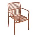 Fauteuil 83*55,5*58 Orange terracotta