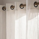 Panneau à oeillets 140x260cm effet lin tisse Sigma