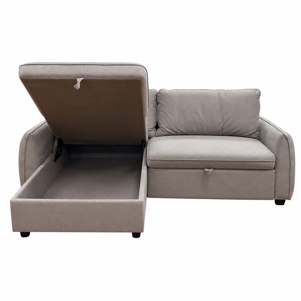 Sofa d'angle réversible CLOUD L239xP49xH90cm/méridienne L165xH50cm couchage 180x200cm Gris