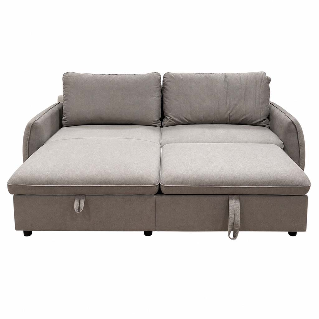 Sofa d'angle réversible CLOUD L239xP49xH90cm/méridienne L165xH50cm couchage 180x200cm Gris