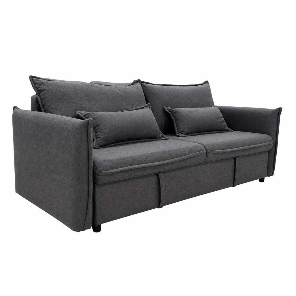 Sofa convertible 2 places Gris H12xL212xP100cm / couchage H45xL148xP190cm vue2