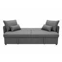 Sofa convertible 2 places Gris H12xL212xP100cm / couchage H45xL148xP190cm vue3