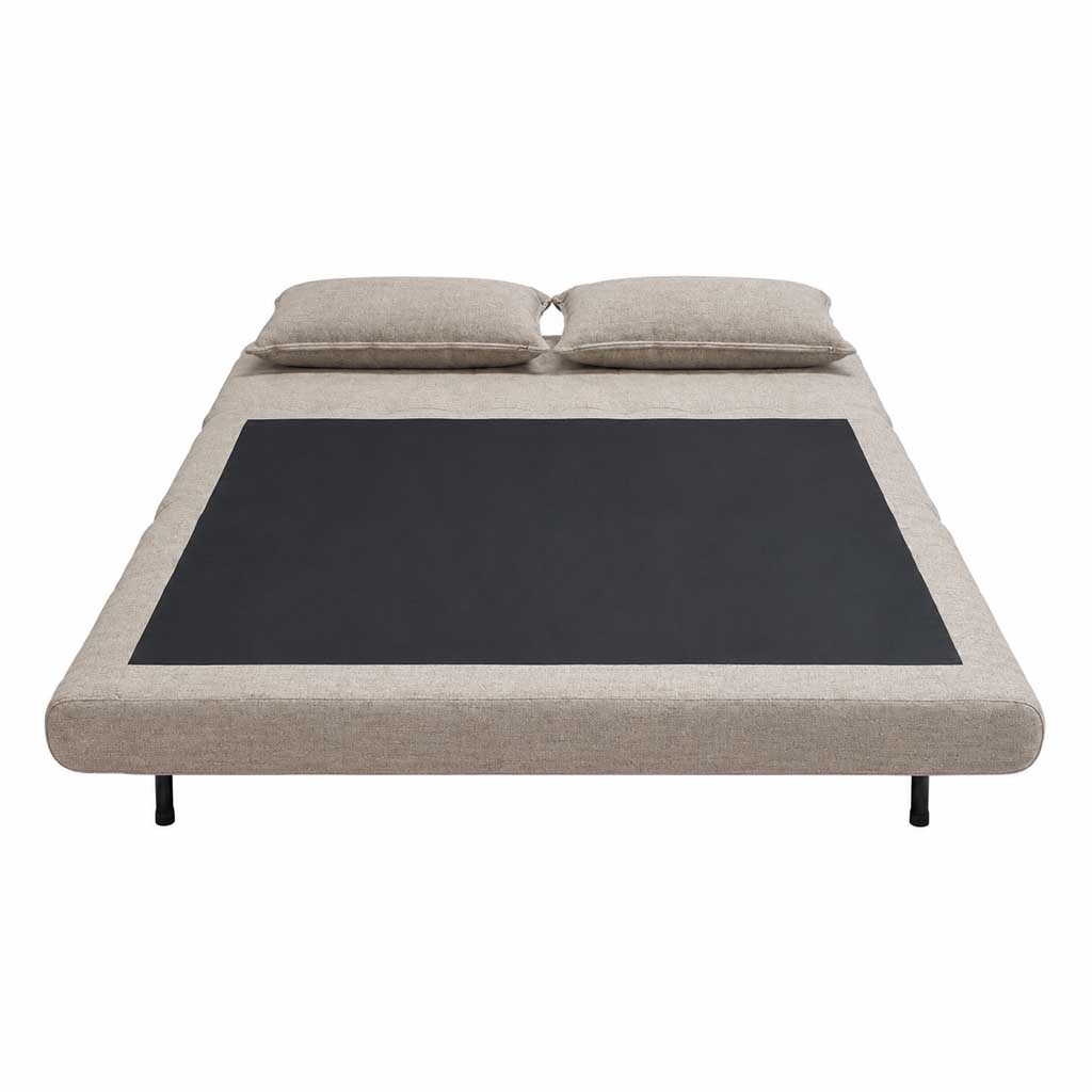 Canape convertible Marron clair H42xL145xP65cm / couchage H24xL145xP190cm vue3