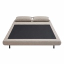 Canape convertible Marron clair H42xL145xP65cm / couchage H24xL145xP190cm vue3