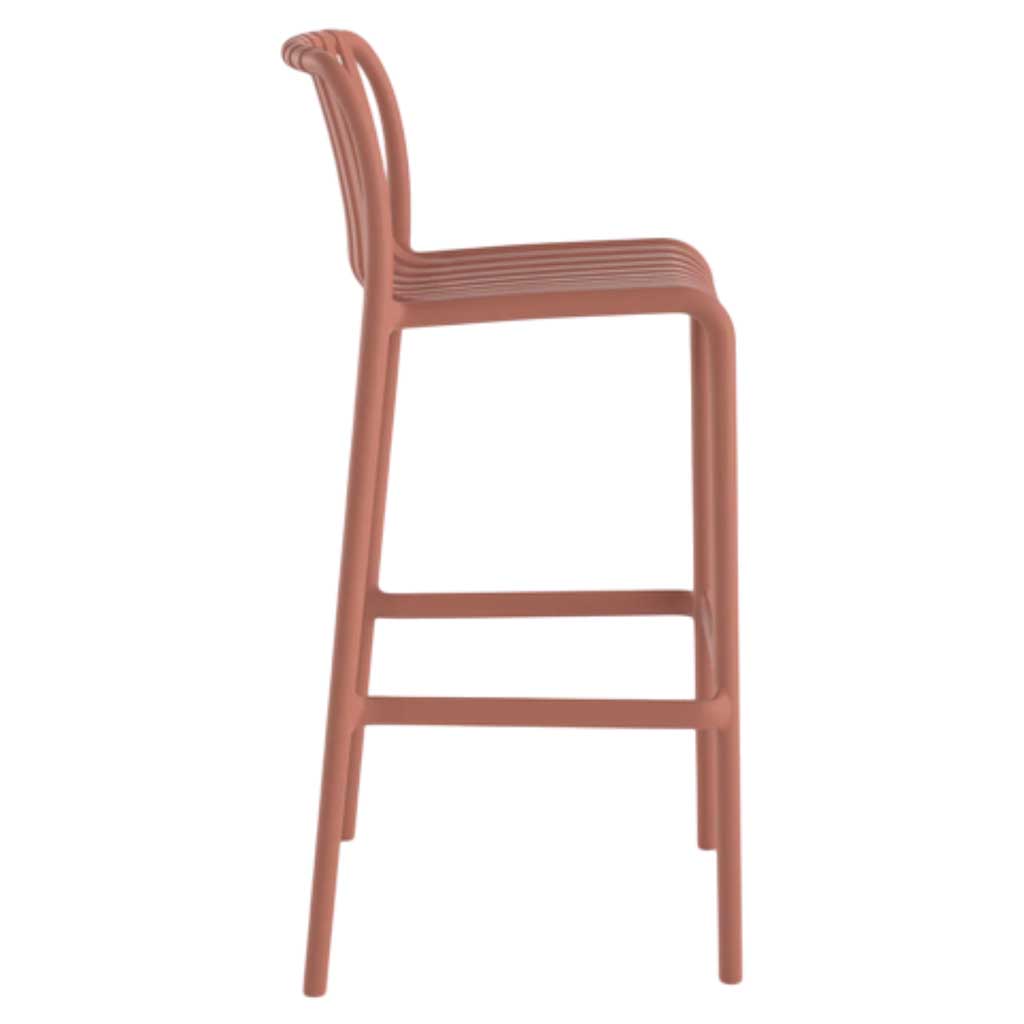 Chaise de comptoir 95*51*52 Orange Terracotta