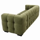 Sofa 3 places vert H67xL215xP85cm khaki 