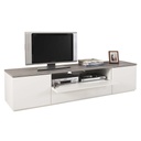 Meuble TV PRIVILEGIO Laque Blanc H45xL200xP45cm vue2