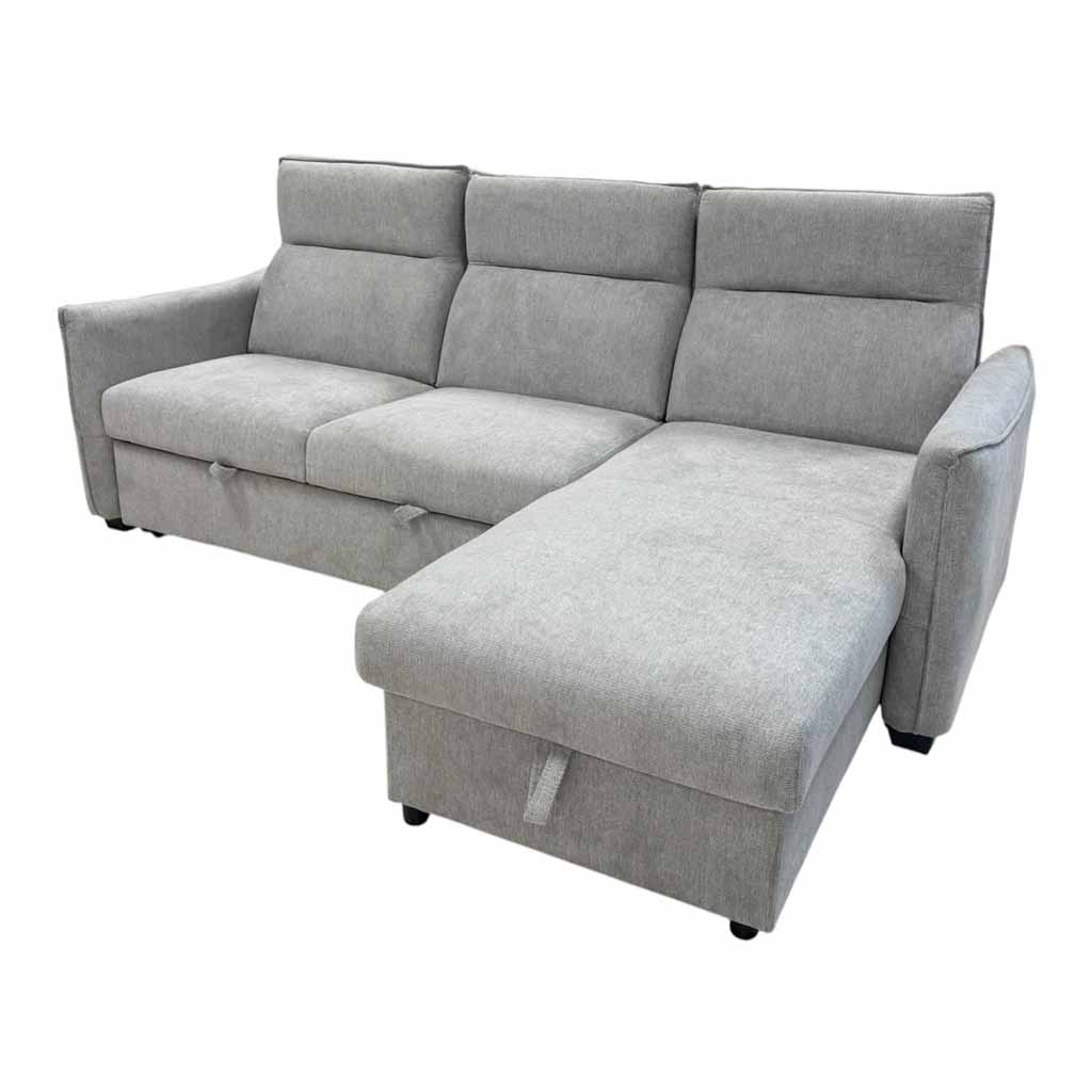 UT-SCALA-ARAGON-83LITE Sofa d'angle réversible SCALA H100xL242xM162cm / Couchage H41xL214xP125cm gris chiné vue2